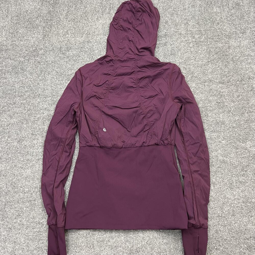 Lululemon Jacket Womens 8 Hooded Full Zip Reversible Athletic Stretch - Picture 7 of 10